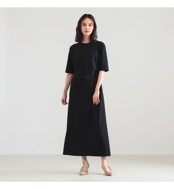 Demi-Luxe BEAMS 「アシンメトリー タック バイアス ワンピース」|ワンピース|