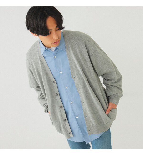 BEAMS「リラックス ソリッド カーディガン」|ニット・セーター|T/GREY