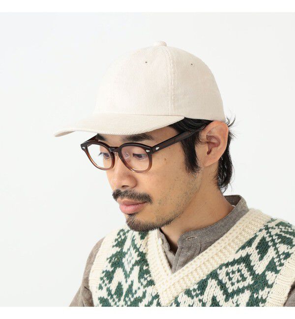 BEAMS PLUS「BEAMS PLUS / レジメンタル ストラップ コーデュロイ 6パネル キャップ」|その他|