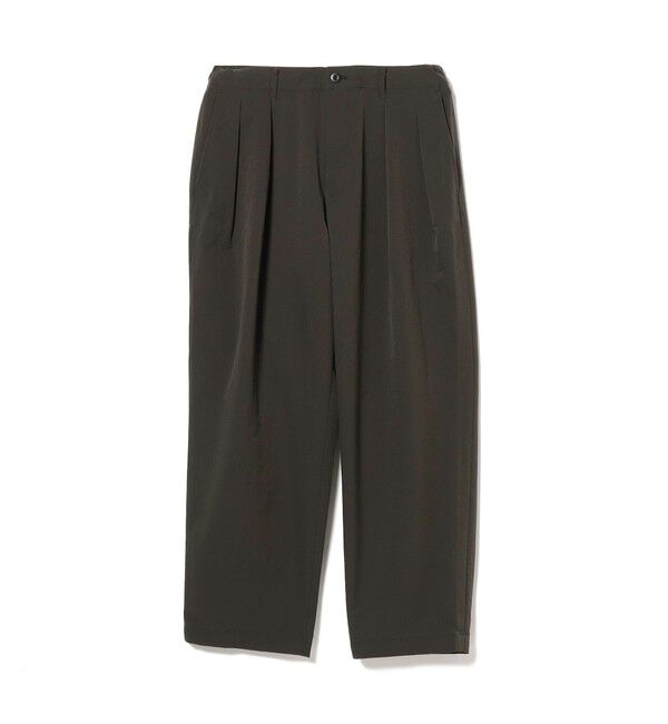 BEAMS「メッシュライク 2プリーツ テーパード スラックス」|チノ|