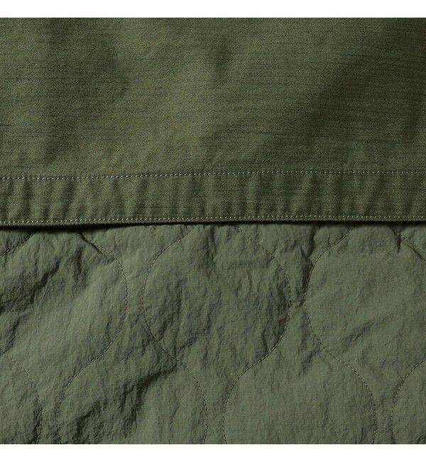 BEAMS「ワイドフィト バックサテン レイヤード M-65 ブルゾン」|ブルゾン・スタジャン|