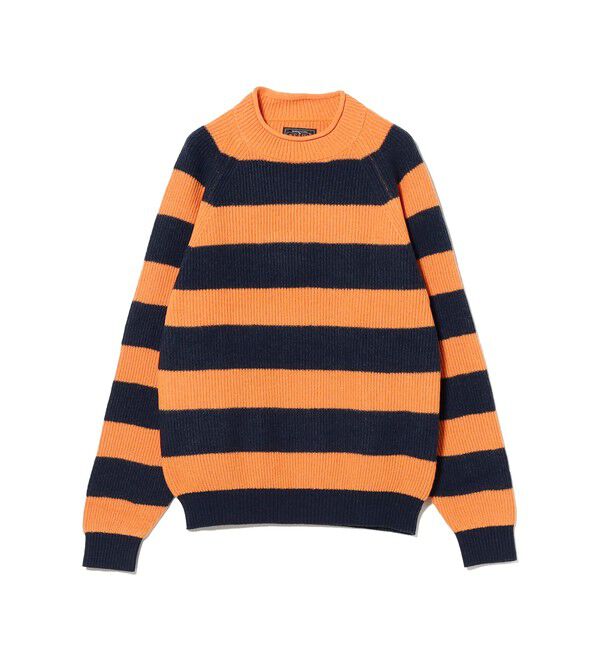 BEAMS PLUS「Hi-neck Rib Stitch Stripe」|ニット・セーター|