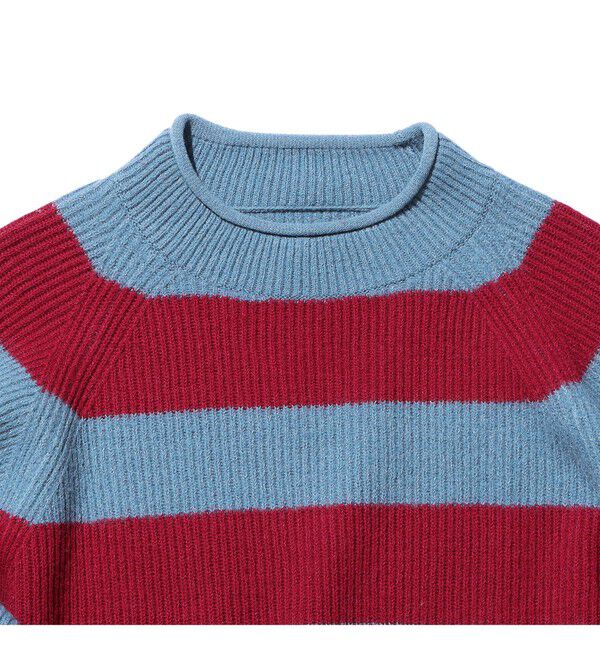 BEAMS PLUS「Hi-neck Rib Stitch Stripe」|ニット・セーター|