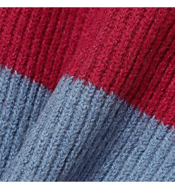 BEAMS PLUS「Hi-neck Rib Stitch Stripe」|ニット・セーター|