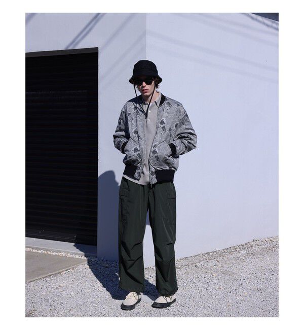 BEAMS PLUS「Sports Blouson Newspaper Jacquard」|ブルゾン・スタジャン|