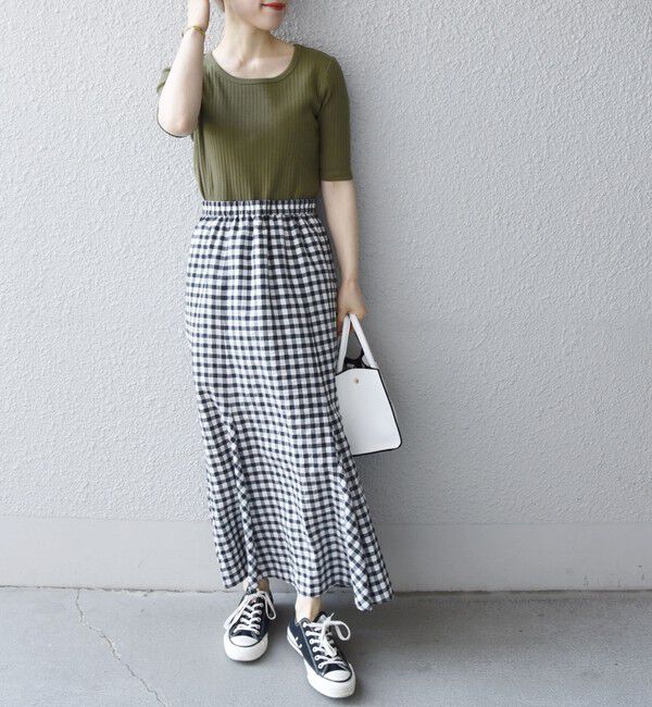 SHIPS any「SHIPS any:〈ウォッシャブル〉テレコ ハーフ スリーブ TEE」|Tシャツ・カットソー|