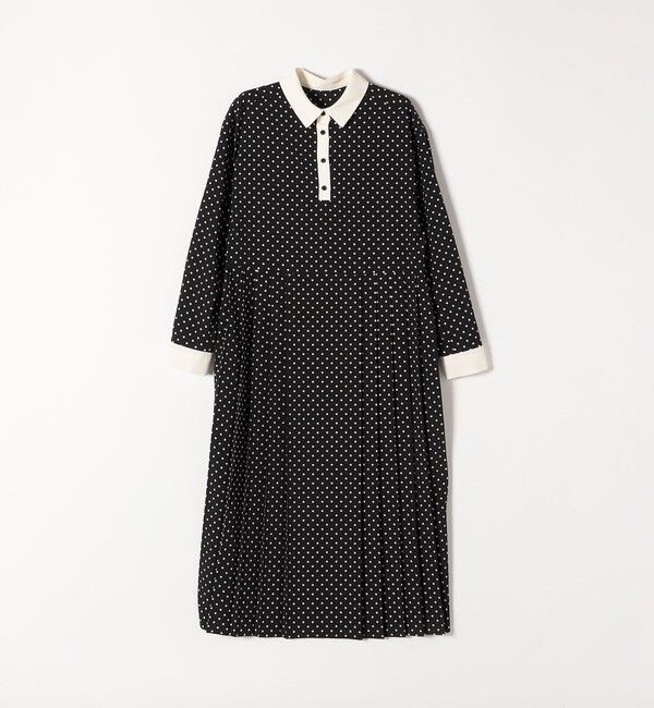 SHIPS any「SHIPS any:〈洗濯機可能〉ジョーゼット プリーツ バイカラー ワンピース」|ワンピース|