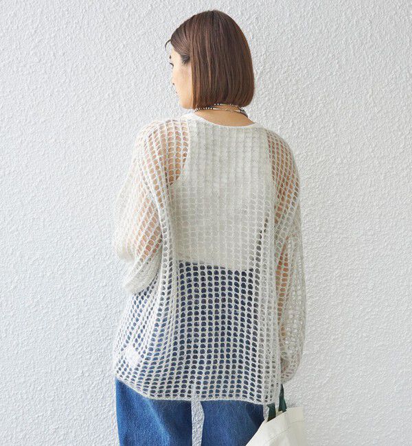 SHIPS for women「〈手洗い可能〉モヘヤ メッシュ プルオーバー◇」|ニット・セーター|