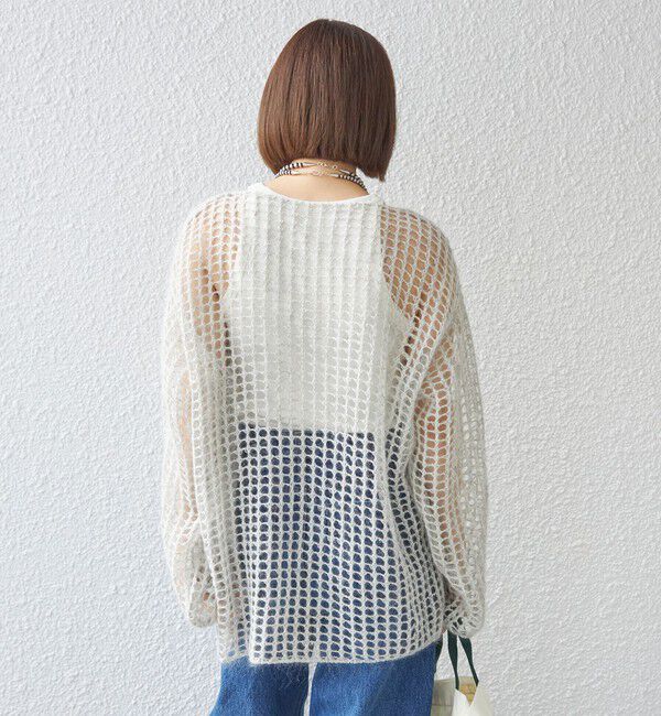 SHIPS for women「〈手洗い可能〉モヘヤ メッシュ プルオーバー◇」|ニット・セーター|