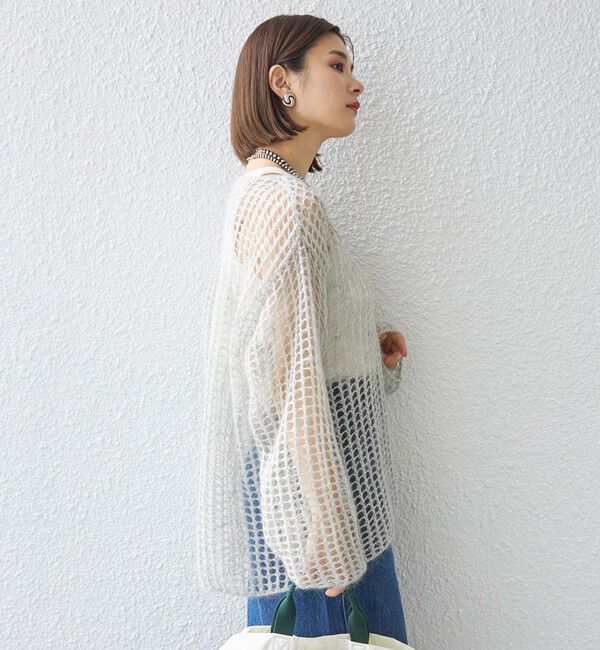 SHIPS for women「〈手洗い可能〉モヘヤ メッシュ プルオーバー◇」|ニット・セーター|