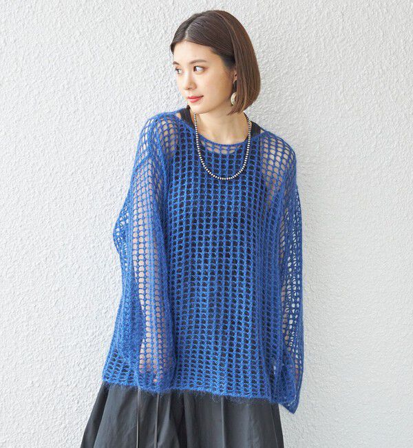 SHIPS for women「〈手洗い可能〉モヘヤ メッシュ プルオーバー◇」|ニット・セーター|