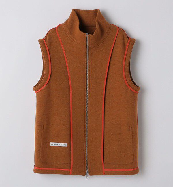 SHIPS「BATEAUX DE SHIPS: ボイルドウール ジップ ベスト」|ダウンベスト・ベスト|