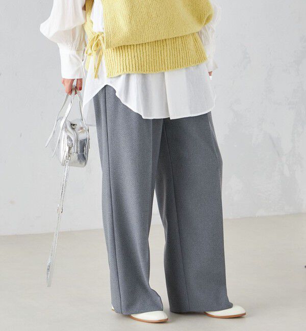 SHIPS for women「〈手洗い可能〉ウールライク ウエスト タック パンツ」|その他|