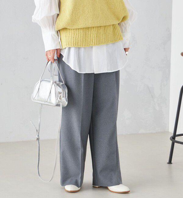 SHIPS for women「〈手洗い可能〉ウールライク ウエスト タック パンツ」|その他|