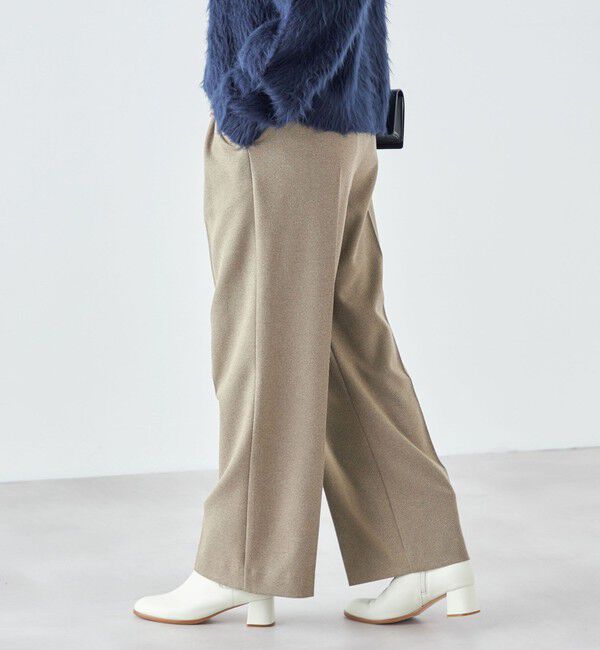 SHIPS for women「〈手洗い可能〉ウールライク ウエスト タック パンツ」|その他|