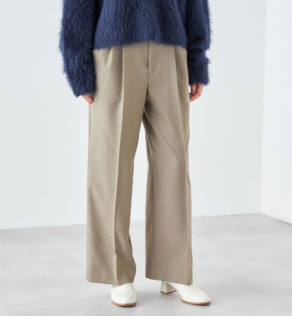 SHIPS for women「〈手洗い可能〉ウールライク ウエスト タック パンツ」|その他|