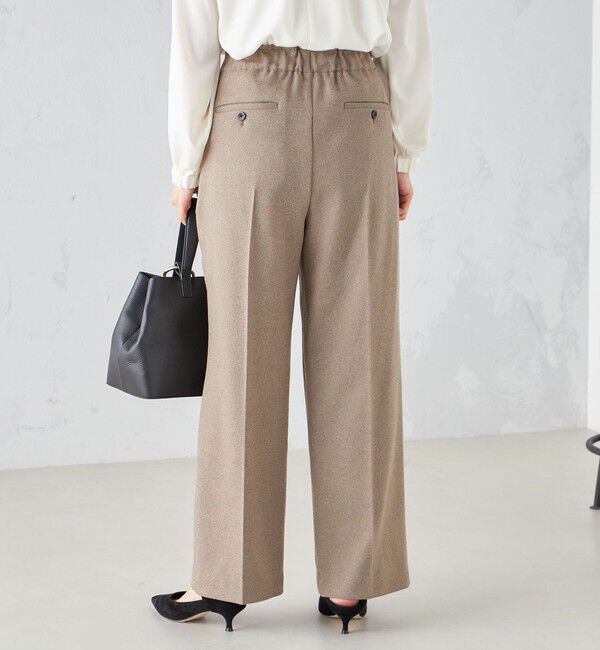 SHIPS for women「〈手洗い可能〉ウールライク ウエスト タック パンツ」|その他|