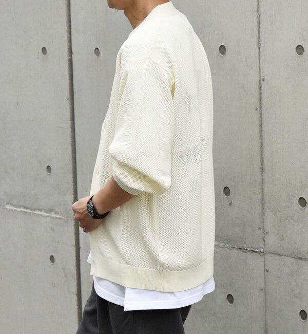 SHIPS any「SHIPS any: 〈洗濯機可能〉シアー ニット Vネック ボタン カーディガン◇」|カーディガン|