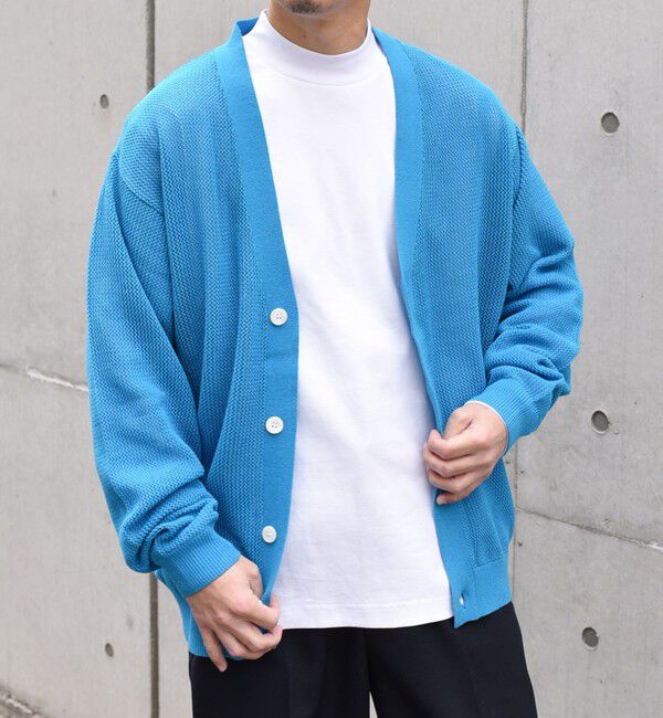 SHIPS any「SHIPS any: 〈洗濯機可能〉シアー ニット Vネック ボタン カーディガン◇」|カーディガン|