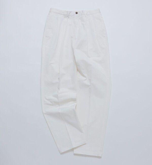 SHIPS「BATEAUX DE SHIPS: スーピマ コットン ツイル 2タック ワイドパンツ」|チノ|