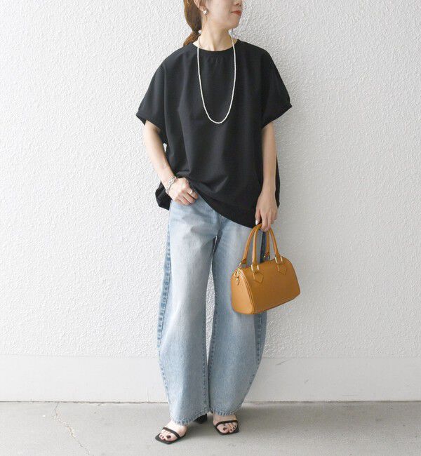 SHIPS any「《一部予約》【WEB限定】SHIPS any:〈洗濯機可能〉インレイ コクーン ショートスリーブ プルオーバー」|Tシャツ・カットソー|