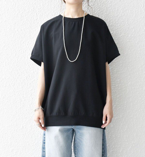 SHIPS any「《一部予約》【WEB限定】SHIPS any:〈洗濯機可能〉インレイ コクーン ショートスリーブ プルオーバー」|Tシャツ・カットソー|