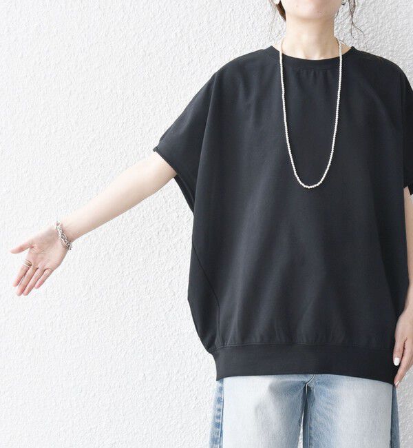 SHIPS any「《一部予約》【WEB限定】SHIPS any:〈洗濯機可能〉インレイ コクーン ショートスリーブ プルオーバー」|Tシャツ・カットソー|