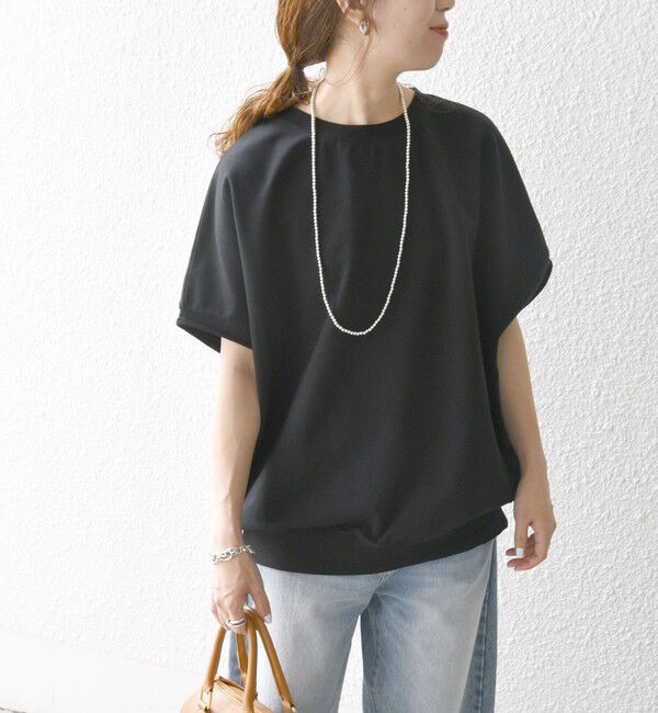 SHIPS any「《一部予約》【WEB限定】SHIPS any:〈洗濯機可能〉インレイ コクーン ショートスリーブ プルオーバー」|Tシャツ・カットソー|