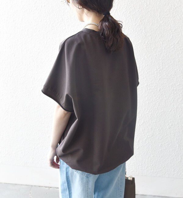 SHIPS any「《一部予約》【WEB限定】SHIPS any:〈洗濯機可能〉インレイ コクーン ショートスリーブ プルオーバー」|Tシャツ・カットソー|