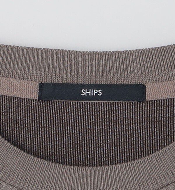 SHIPS「SHIPS: 鹿の子 ダブルフェイス クルーネック ロングスリーブ Tシャツ (ロンT)」|Tシャツ・カットソー|