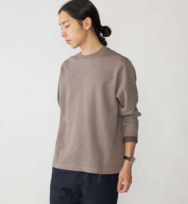 SHIPS「SHIPS: 鹿の子 ダブルフェイス クルーネック ロングスリーブ Tシャツ (ロンT)」|Tシャツ・カットソー|