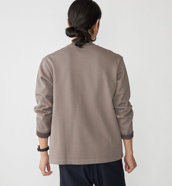 SHIPS「SHIPS: 鹿の子 ダブルフェイス クルーネック ロングスリーブ Tシャツ (ロンT)」|Tシャツ・カットソー|