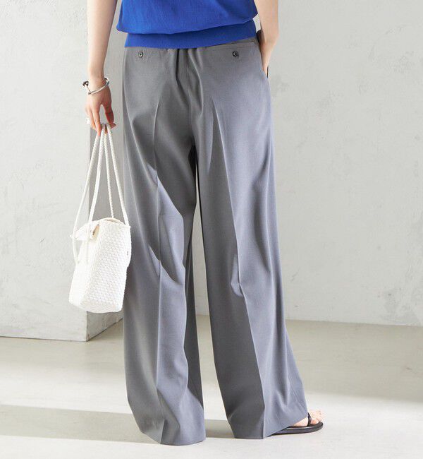 SHIPS for women「〈手洗い可能〉セミ ワイド イージー スラックス」|スラックス|