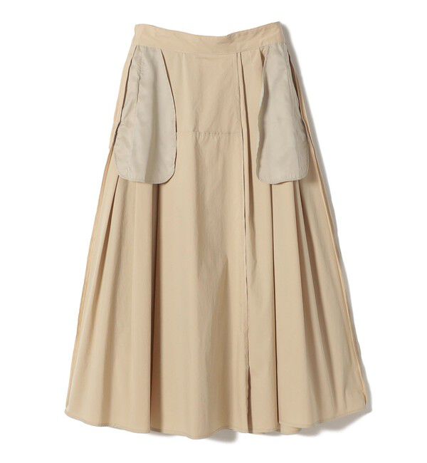 SHIPS for women「SHIPS Primary Navy Label:〈手洗い可能〉アシメ タック スカート」|スカート|