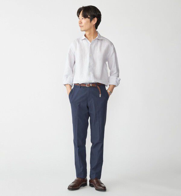 SHIPS「SHIPS: ウォッシュド リネン ストライプ シャツ」|シャツ・ブラウス|