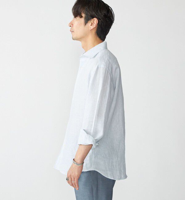 SHIPS「SHIPS: ウォッシュド リネン ストライプ シャツ」|シャツ・ブラウス|