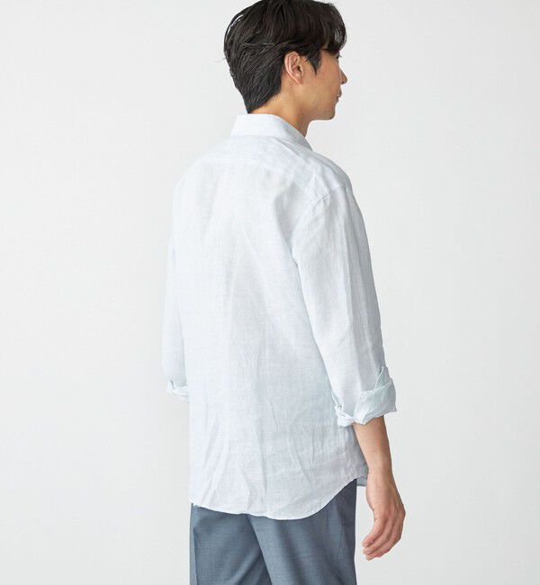 SHIPS「SHIPS: ウォッシュド リネン ストライプ シャツ」|シャツ・ブラウス|