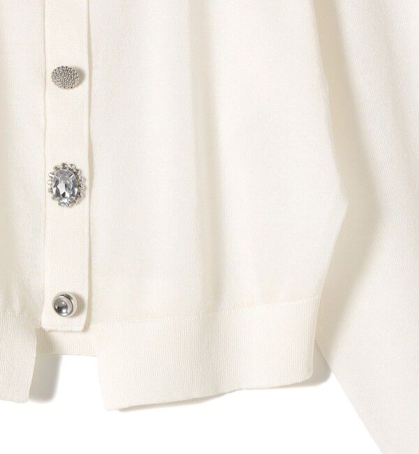 SHIPS for women「《一部追加予約》TORRAZZO DONNA:〈手洗い可能〉ビジュー シアー カーディガン」|カーディガン|