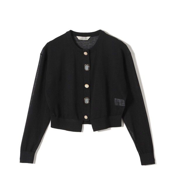 SHIPS for women「《一部追加予約》TORRAZZO DONNA:〈手洗い可能〉ビジュー シアー カーディガン」|カーディガン|