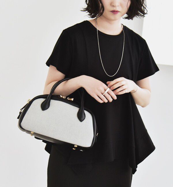 quaranciel「quaranciel:〈手洗い可能〉ハンカチーフヘム フレア クルーネック TEE」|Tシャツ・カットソー|