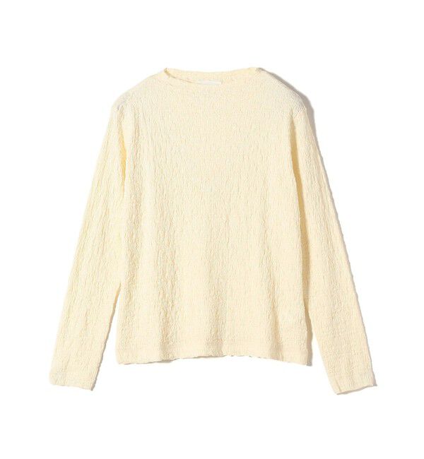 SHIPS for women「assiette:〈手洗い可能〉シャーリング レース プルオーバー」|Tシャツ・カットソー|クリアイエロー