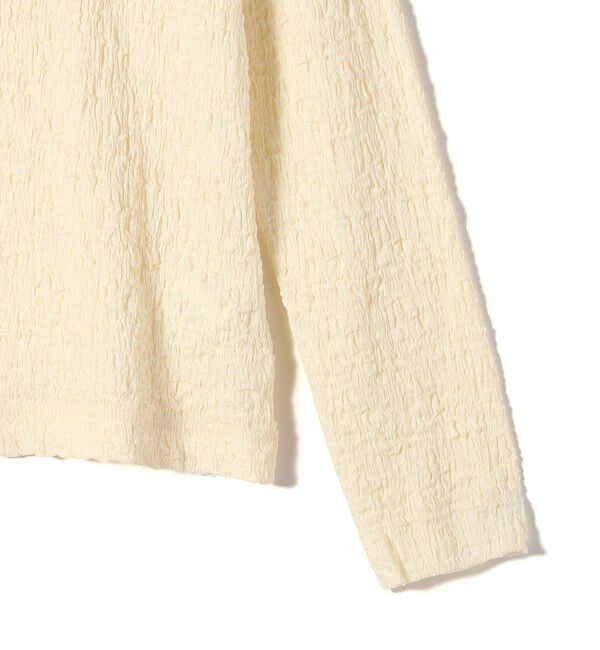 SHIPS for women「assiette:〈手洗い可能〉シャーリング レース プルオーバー」|Tシャツ・カットソー|