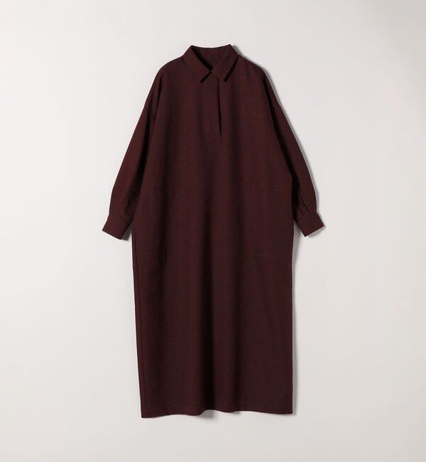 SHIPS any「SHIPS any:〈洗濯機可能〉サージ スキッパー シャツ ワンピース」|ワンピース|