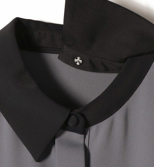 SHIPS for women「〈洗濯機可能〉ライト ダブルクロス バックフリル Aライン ワンピース（セレモニー対応可）」|ワンピース|