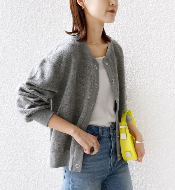 SHIPS for women「〈手洗い可能〉スライバー スナップ ボタン カーディガン」|カーディガン|