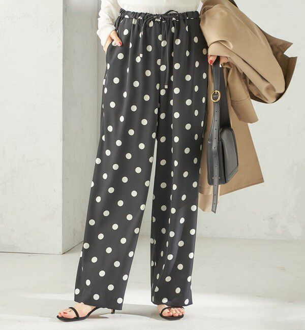 SHIPS for women「〈手洗い可能〉ソルベ ツイル ドット ドロスト パンツ」|その他|