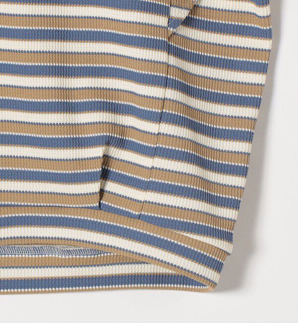 quaranciel「《予約》quaranciel:〈洗濯機可能〉マルチボーダー ラッフル コクーン プルオーバー」|Tシャツ・カットソー|