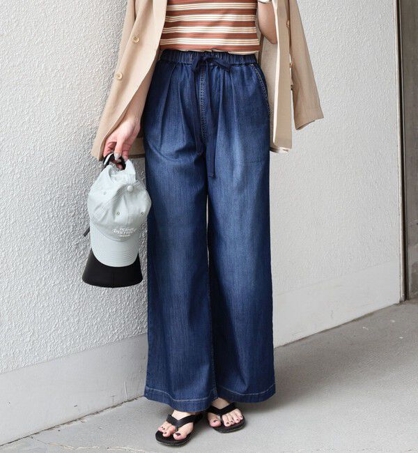 SHIPS Colors 「《予約》SHIPS Colors:〈洗濯機可能〉ファンクション デニム イージー パンツ◆」|デニム|ブルー