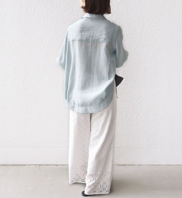 SHIPS for women「《予約》【WEB限定】〈手洗い可能〉バルーン スリーブ 裾 ドロスト ブラウス」|シャツ・ブラウス|