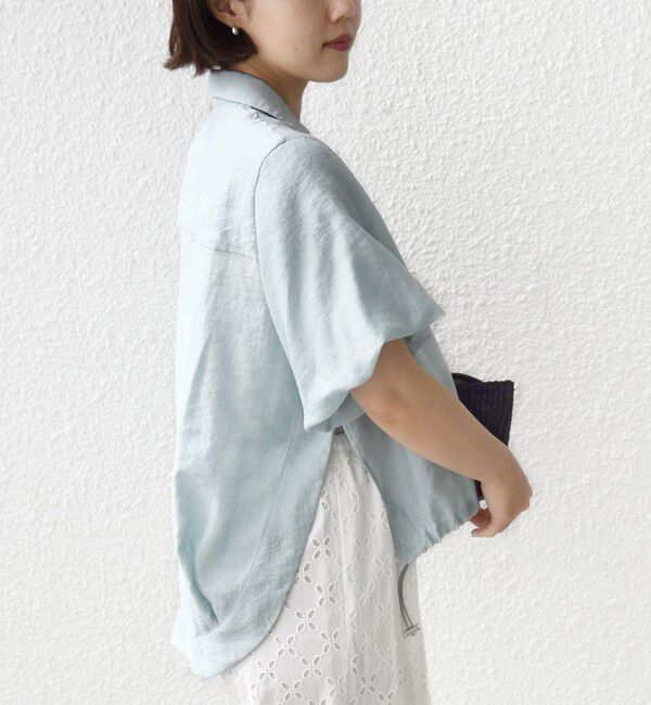 SHIPS for women「《予約》【WEB限定】〈手洗い可能〉バルーン スリーブ 裾 ドロスト ブラウス」|シャツ・ブラウス|